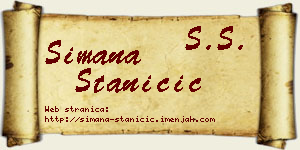 Simana Staničić vizit kartica